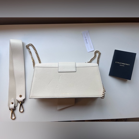 Strathberry mini crescent shoulder bag vanilla/diamond - Picture 4 of 9